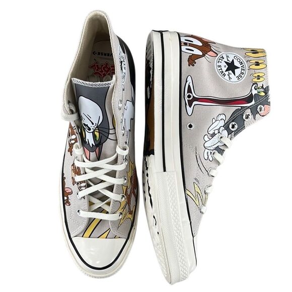 Converse x Tom and Jerry Chuck 70 Limited Edition Hightop Sneakers Shoes Size 13 - Picture 3 of 7